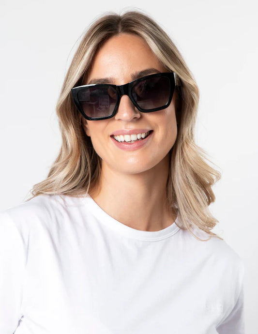 STELLA + GEMMA SUNGLASSES - PAIGE BLACK - THE VOGUE STORE