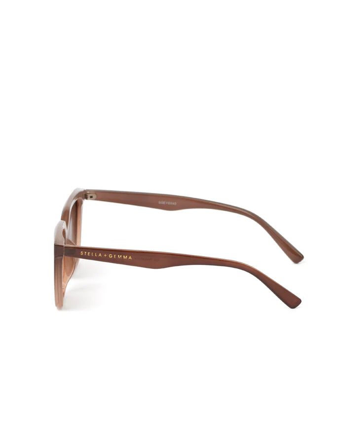 STELLA + GEMMA SUNGLASSES - WILLOW BROWN GRADIENT - THE VOGUE STORE