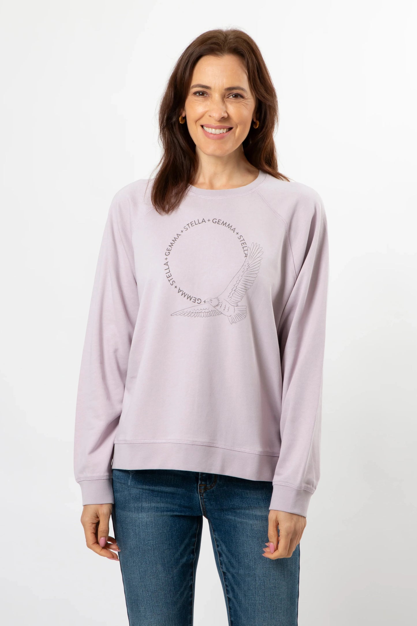 STELLA + GEMMA EVERYDAY SWEATER - LILAC FLY HIGH - THE VOGUE STORE