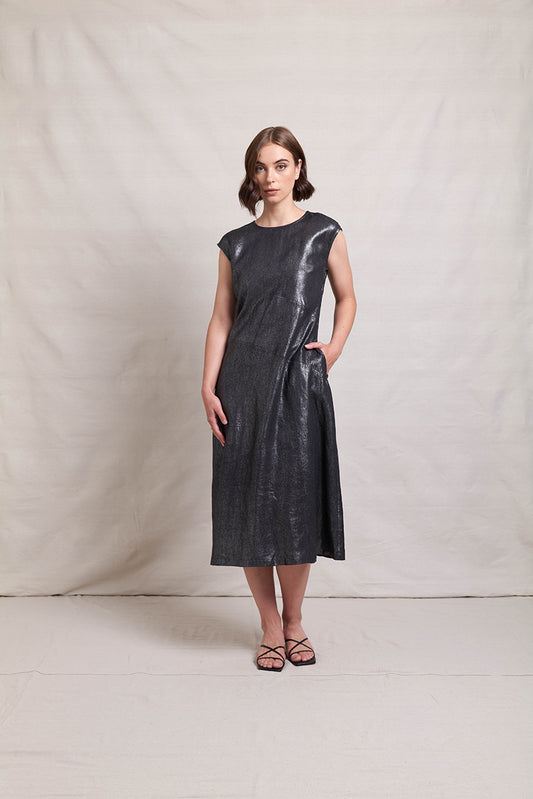 NERIS IN ORE DRESS - ONYX - THE VOGUE STORE