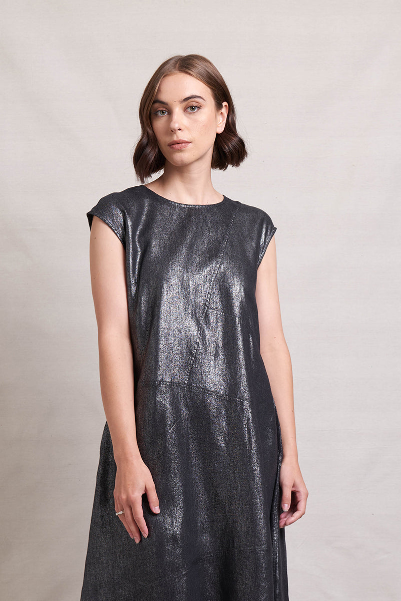 NERIS IN ORE DRESS - ONYX - THE VOGUE STORE