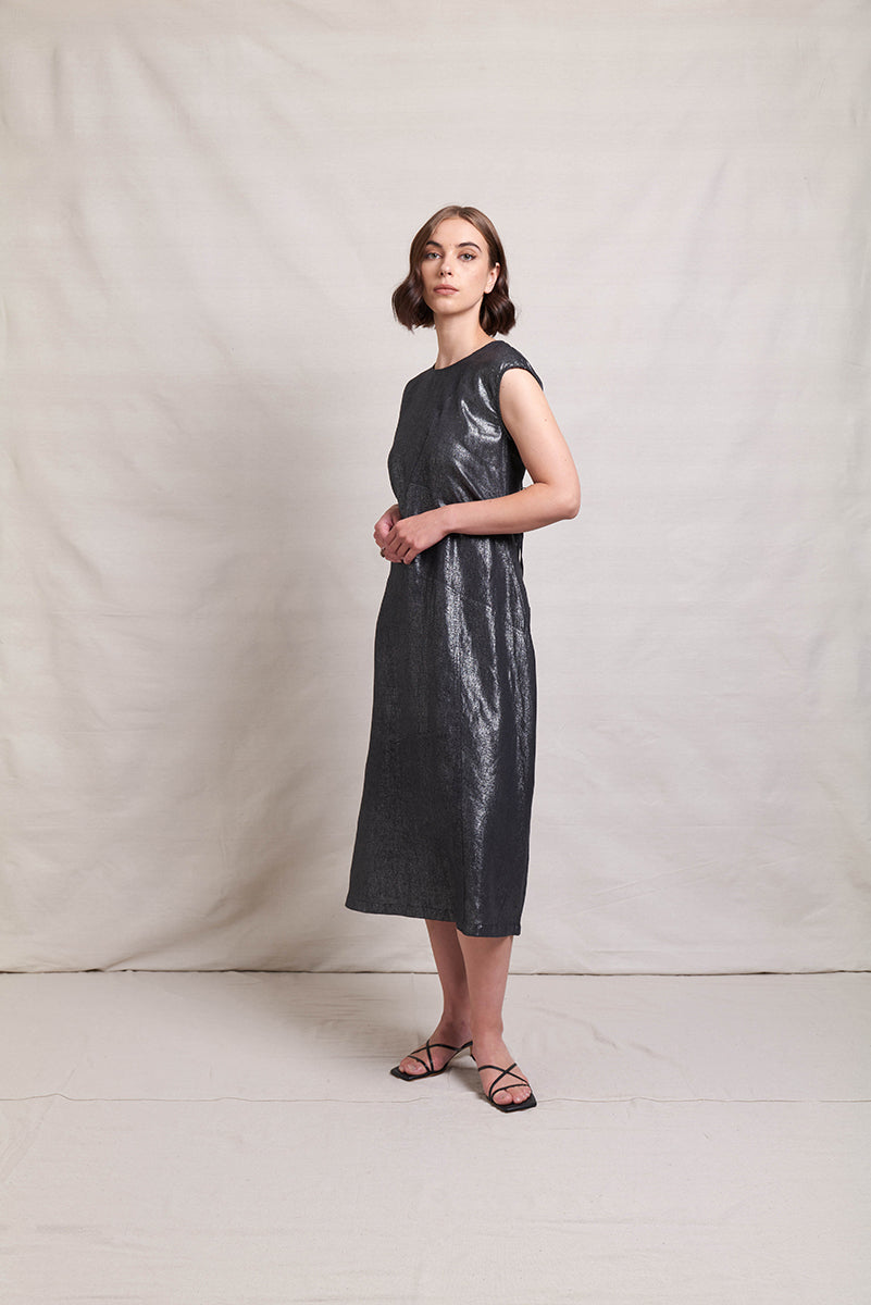 NERIS IN ORE DRESS - ONYX - THE VOGUE STORE