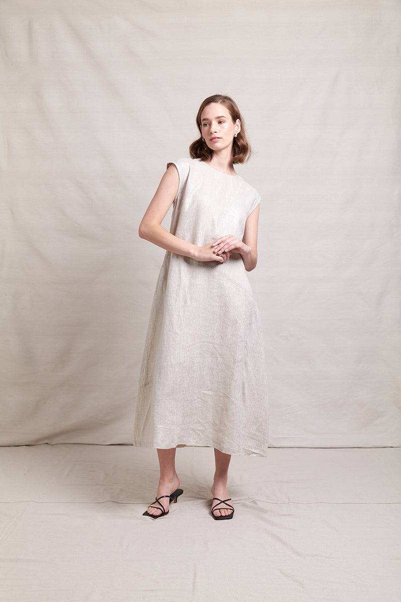 NERIS IN ORE DRESS - PUMICE - THE VOGUE STORE