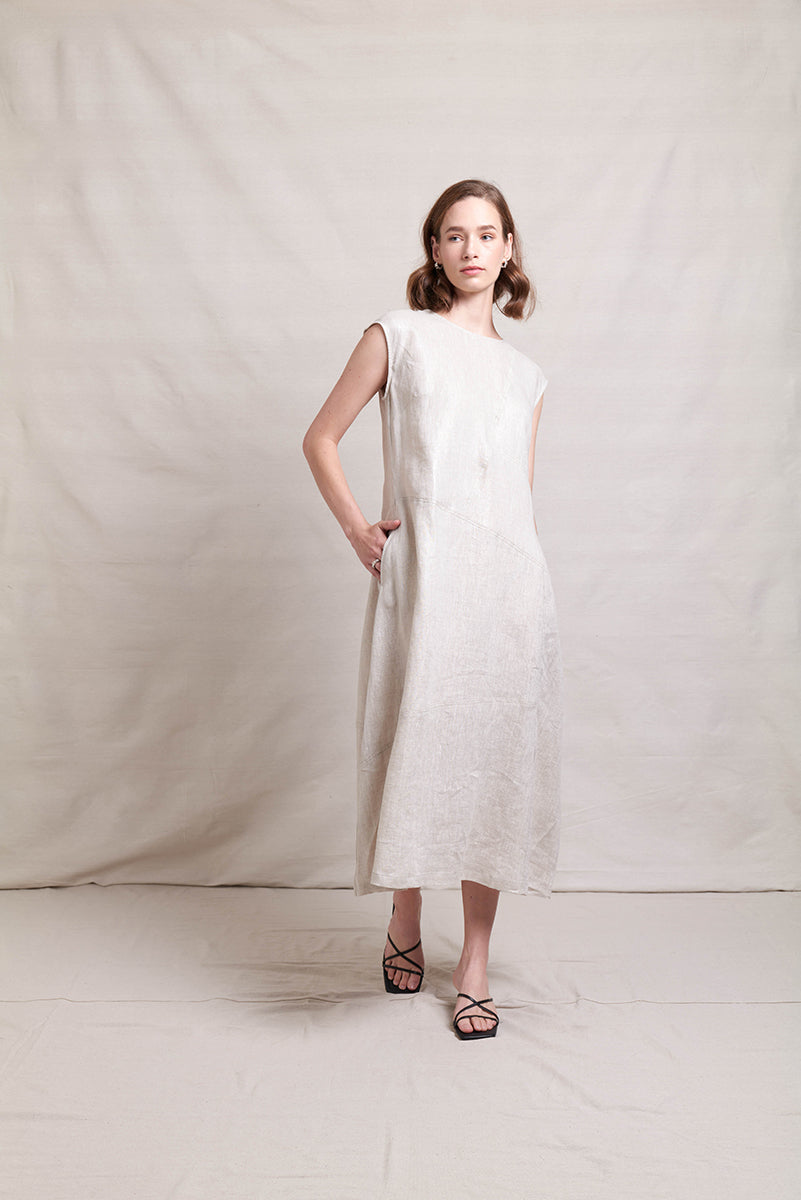 NERIS IN ORE DRESS - PUMICE - THE VOGUE STORE