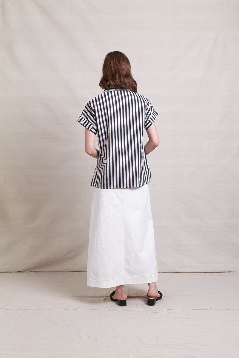 NERIS BI LINE SHIRT - INK STRIPE - THE VOGUE STORE