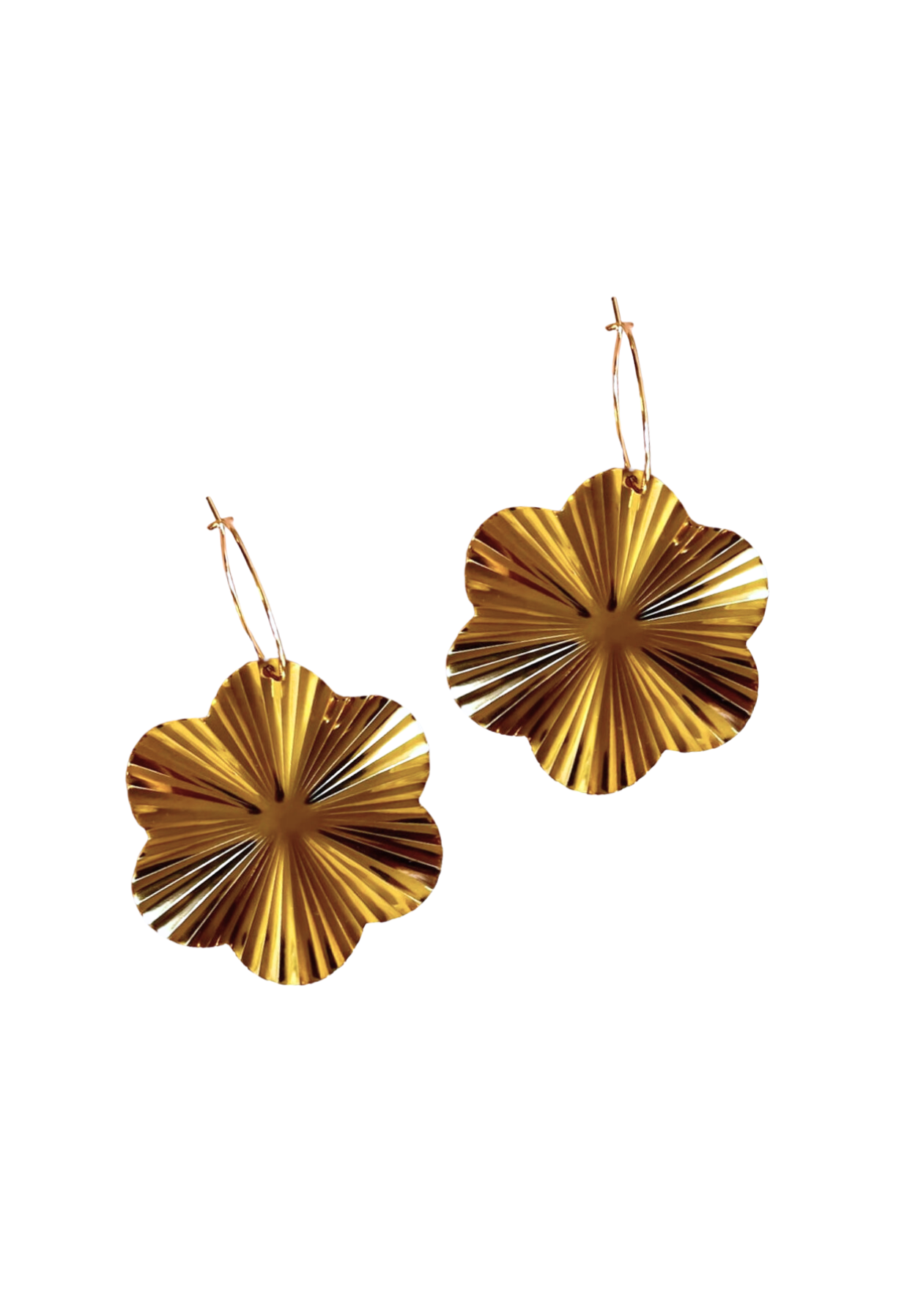 PENNY FOGGO LARGE RIDGED FLOWER DROPS - THE VOGUE STORE