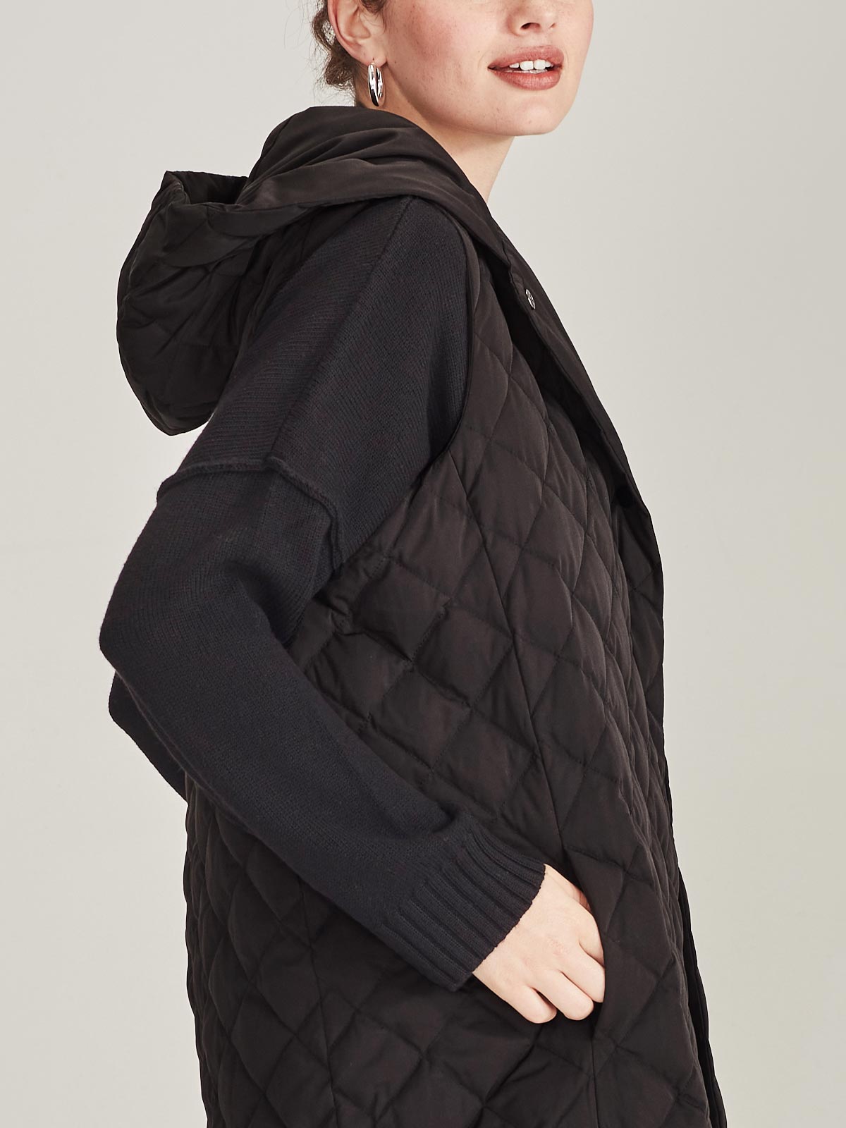 SILLS OLGA PUFFER VEST - BLACK - THE VOGUE STORE