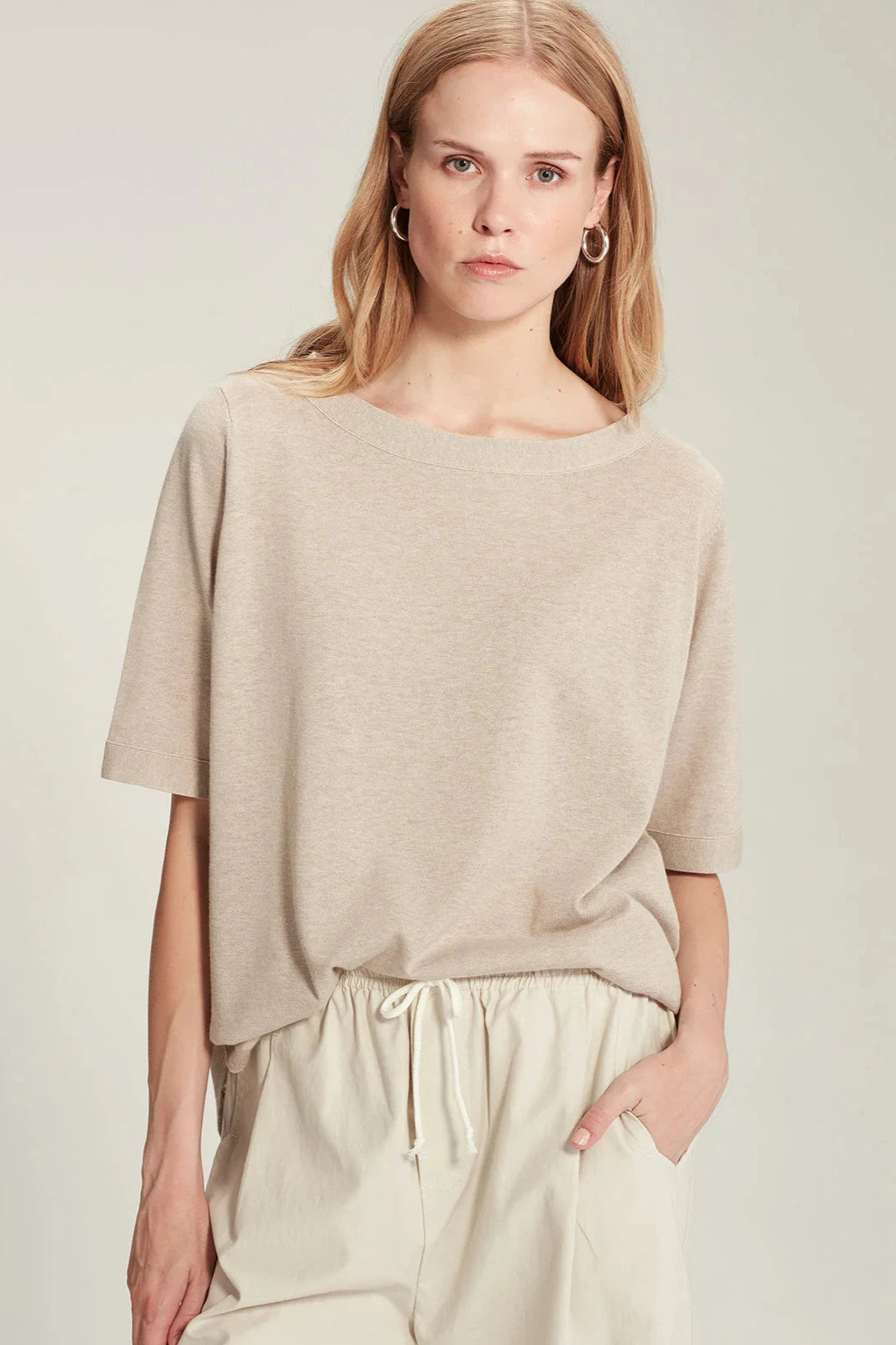 SILLS ALVARO KNIT TEE - MARBLE - THE VOGUE STORE