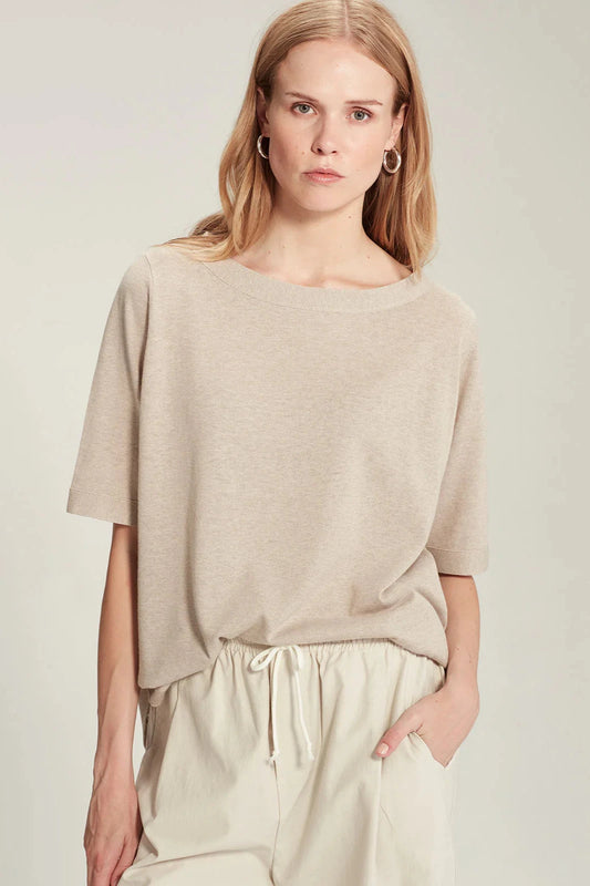 SILLS ALVARO KNIT TEE - MARBLE - THE VOGUE STORE