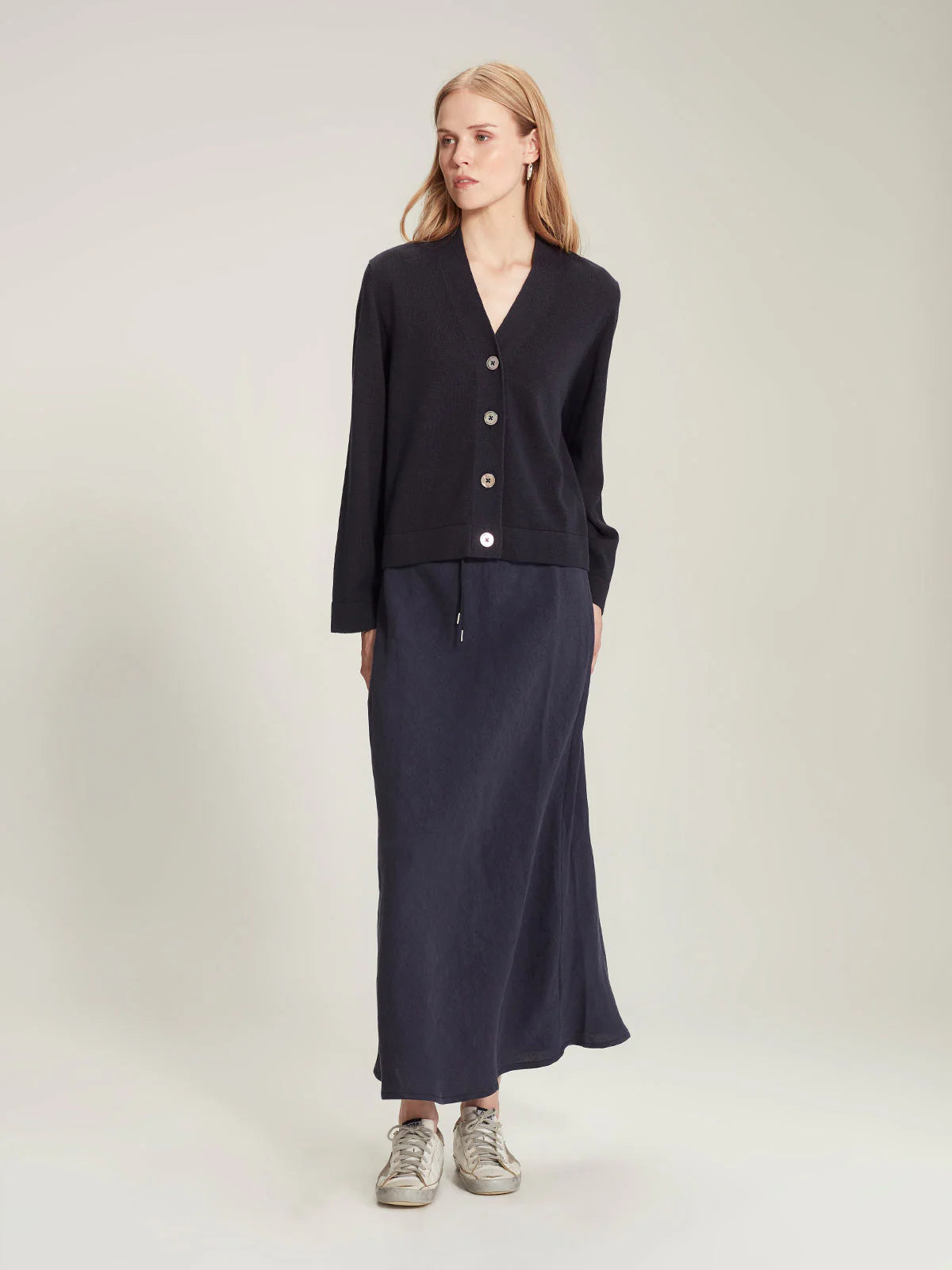 SILLS BELLEVILLE CARDI - CHIC NAVY - THE VOGUE STORE