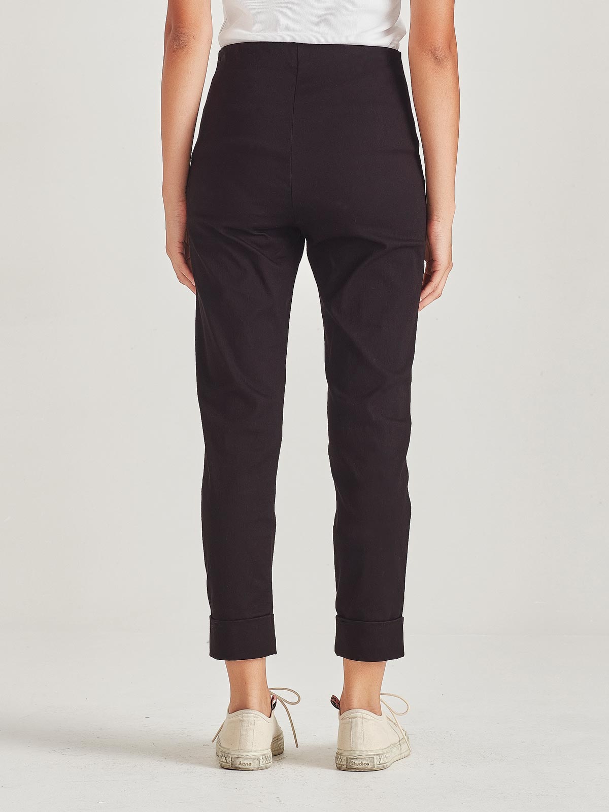 SILLS TORPEDO CUFFED HEPBURN PANT - BLACK