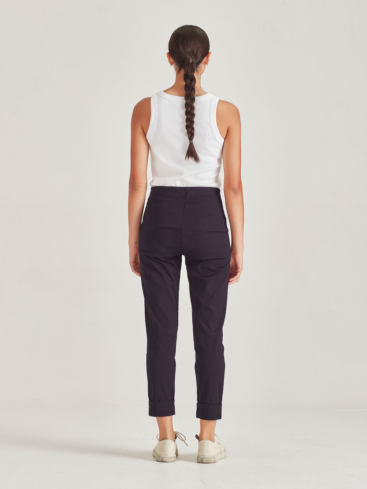 SILLS TORPEDO CUFFED HEPBURN PANT - NAVY