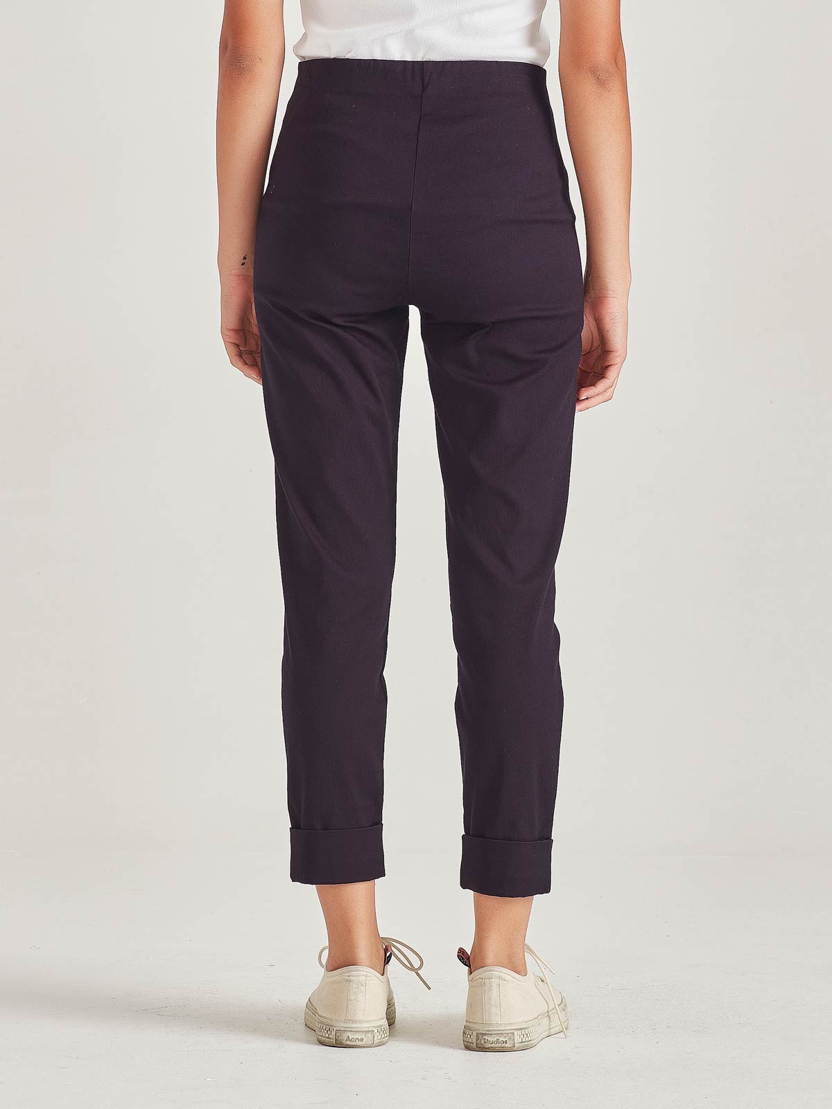 SILLS TORPEDO CUFFED HEPBURN PANT - NAVY