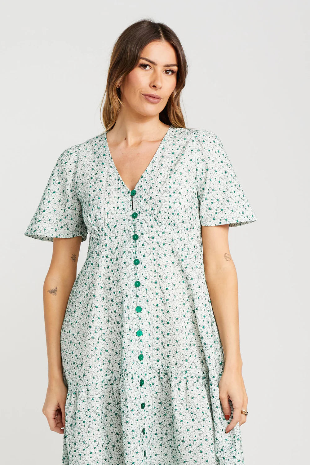 THING THING HAPPY DAYS DRESS - MALACHITE BLOOM - THE VOGUE STORE