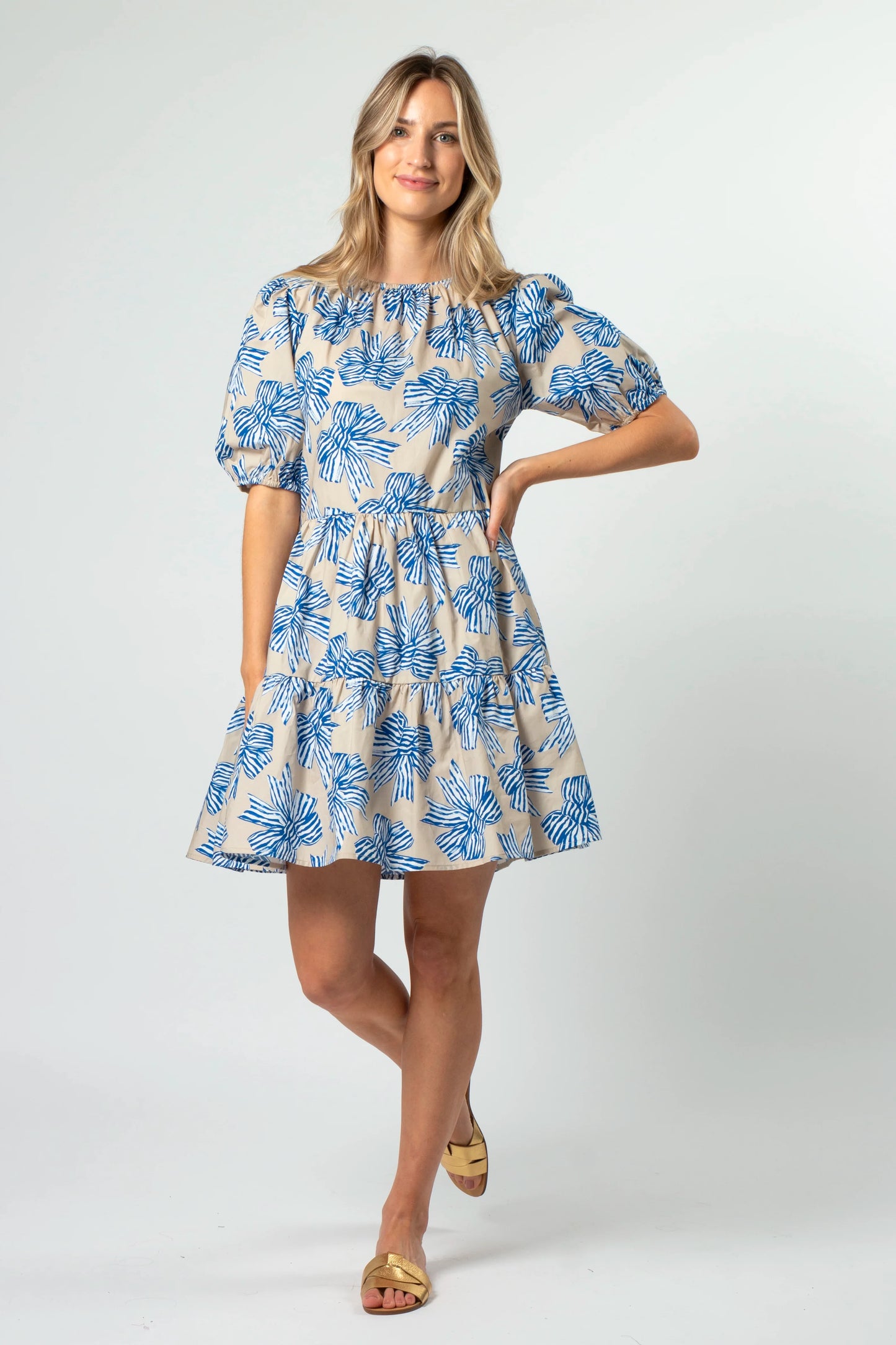 STELLA + GEMMA VENUS DRESS - BOWTIFUL BLUE - THE VOGUE STORE