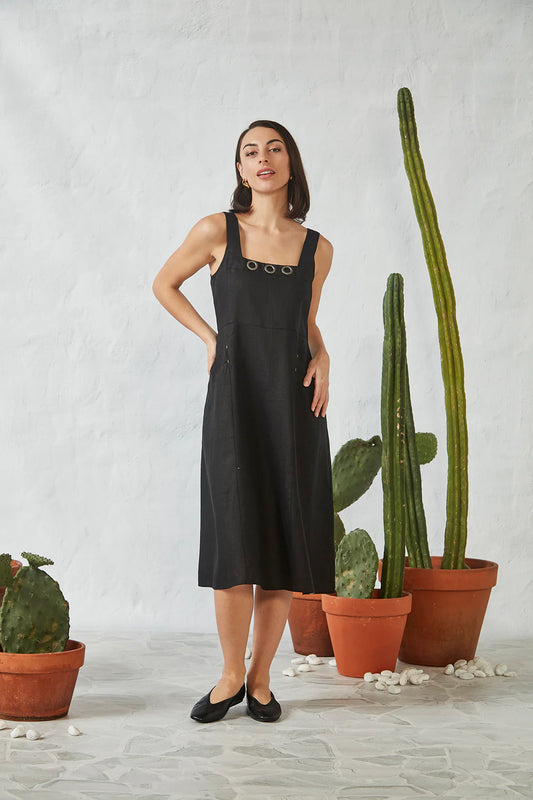 VERGE VIVIAN DRESS - BLACK - THE VOGUE STORE