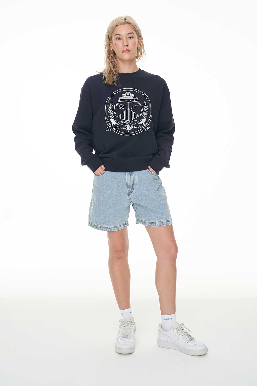 HUFFER RELAX CREW/90210 - NAVY - THE VOGUE STORE