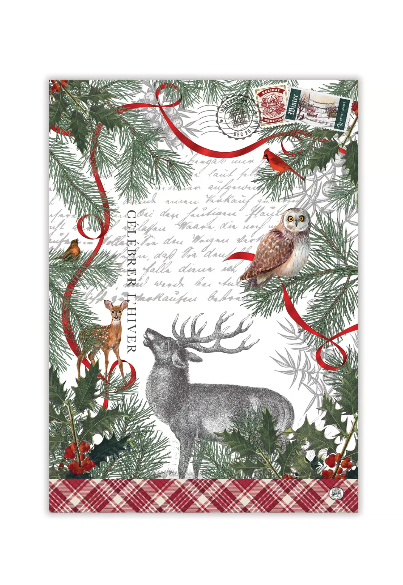 WINTER WOODLAND TEA TOWEL