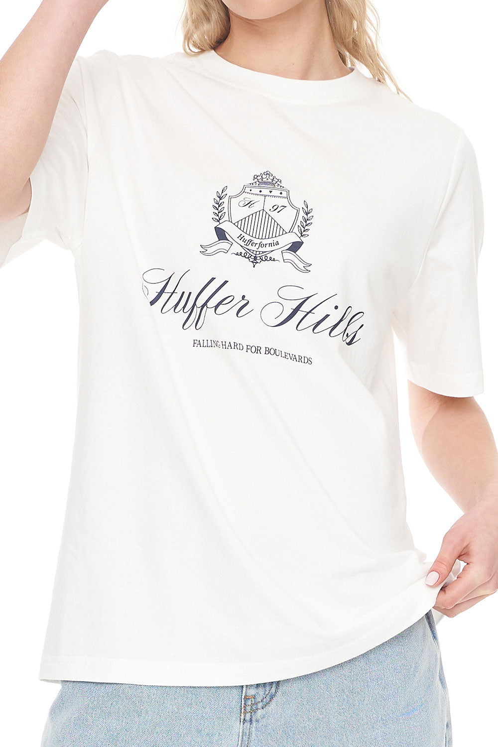 HUFFER RELAX TEE /THE HILLS - CHALK - THE VOGUE STORE