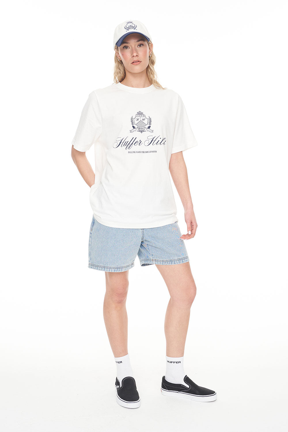 HUFFER RELAX TEE /THE HILLS - CHALK - THE VOGUE STORE