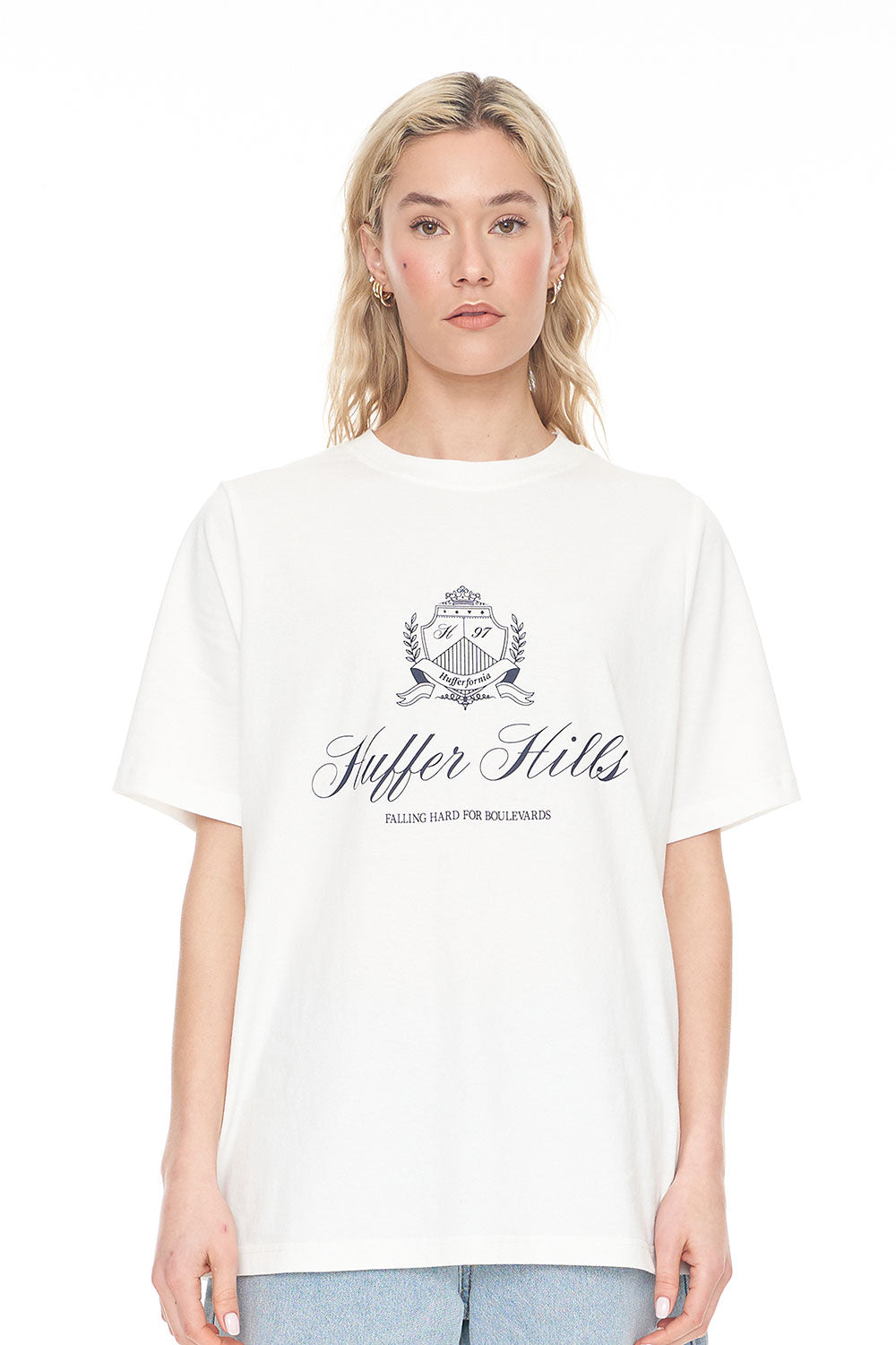 HUFFER RELAX TEE /THE HILLS - CHALK - THE VOGUE STORE