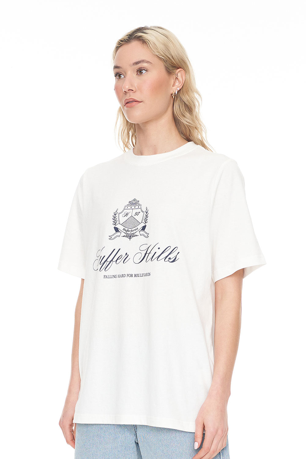 HUFFER RELAX TEE /THE HILLS - CHALK - THE VOGUE STORE