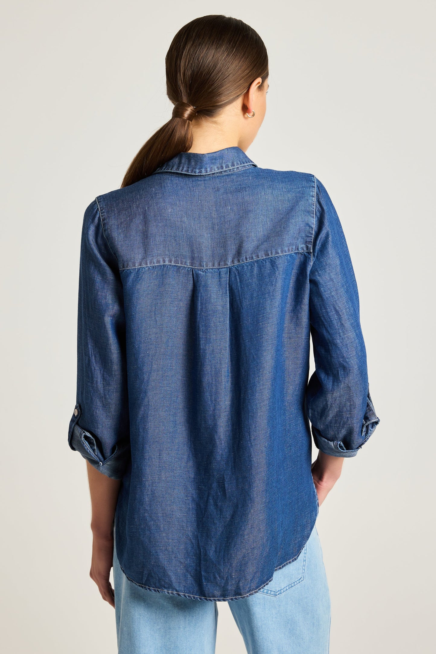 YARRA TRAIL MAYA SHIRT - CHAMBRAY - THE VOGUE STORE