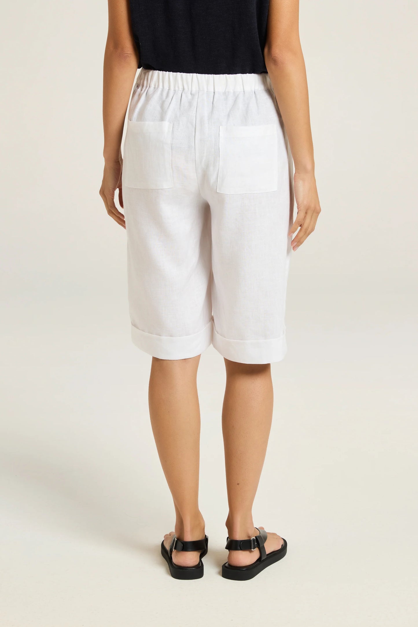 YARRA TRAIL BERMUDA SHORT - WHITE - THE VOGUE STORE