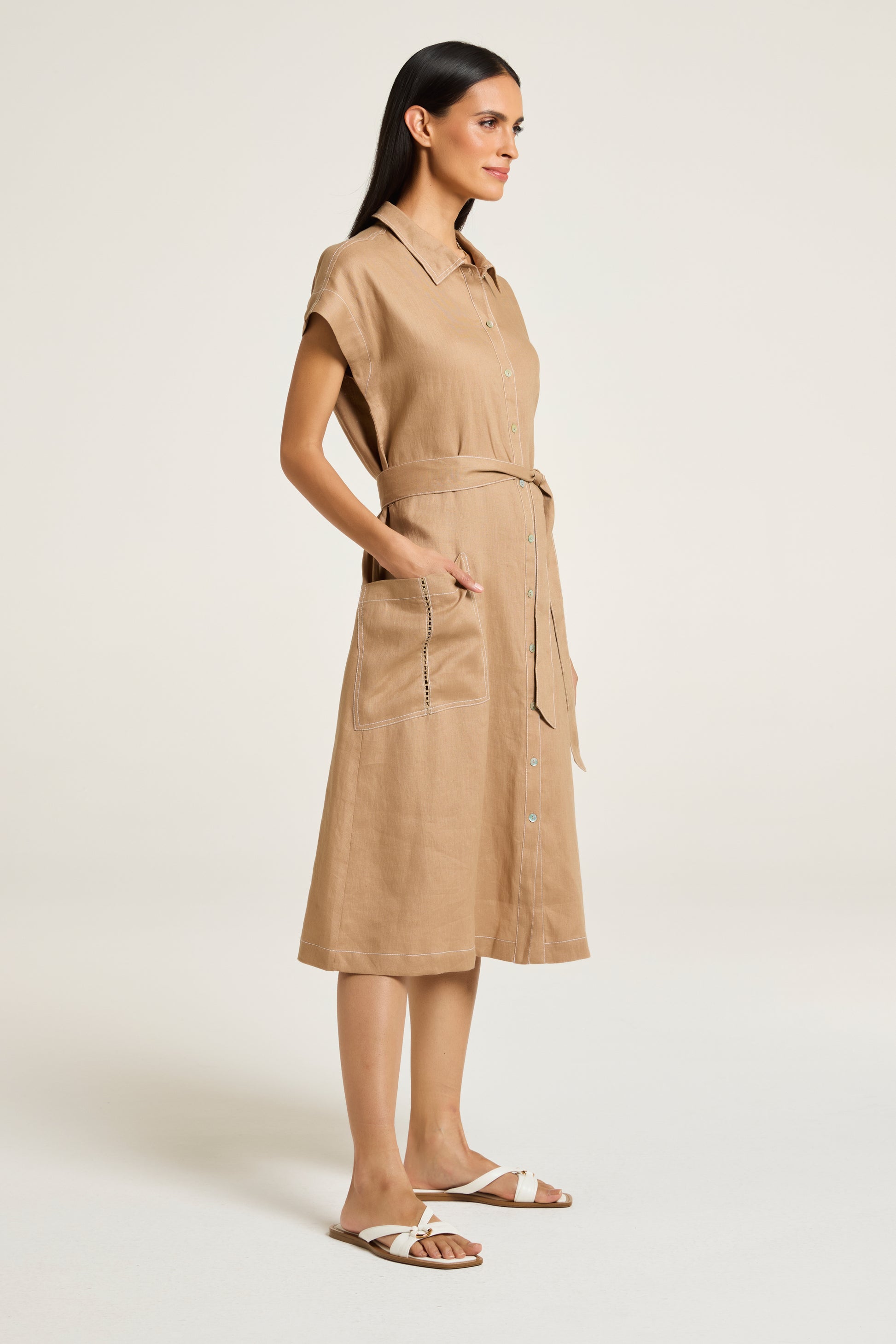 YARRA TRAIL ATLAS DRESS - TOFFEE - THE VOGUE STORE