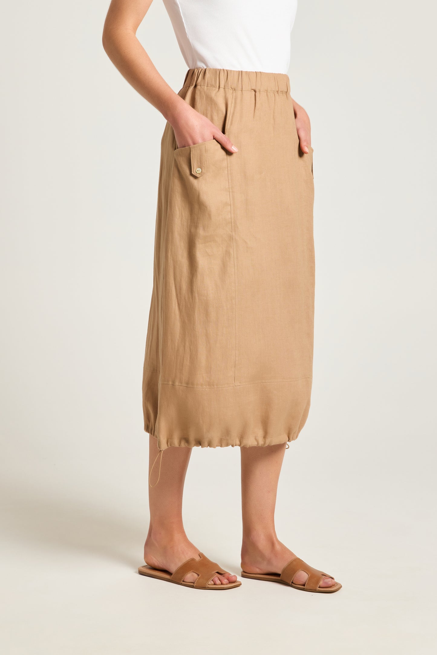 YARRA TRAIL WILLOW SKIRT - TOFFEE - THE VOGUE STORE