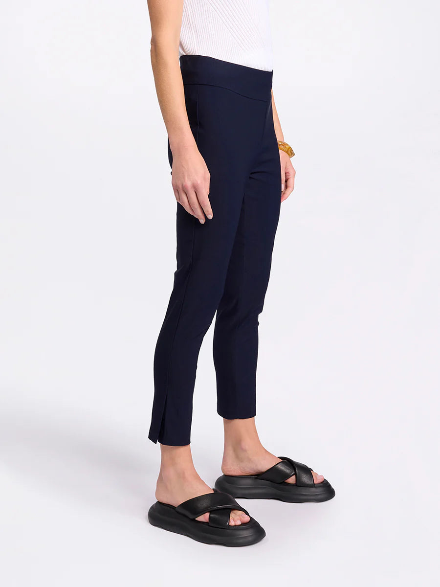 MARCO POLO 3/4 BENGALINE PANT - NAVY - THE VOGUE STORE