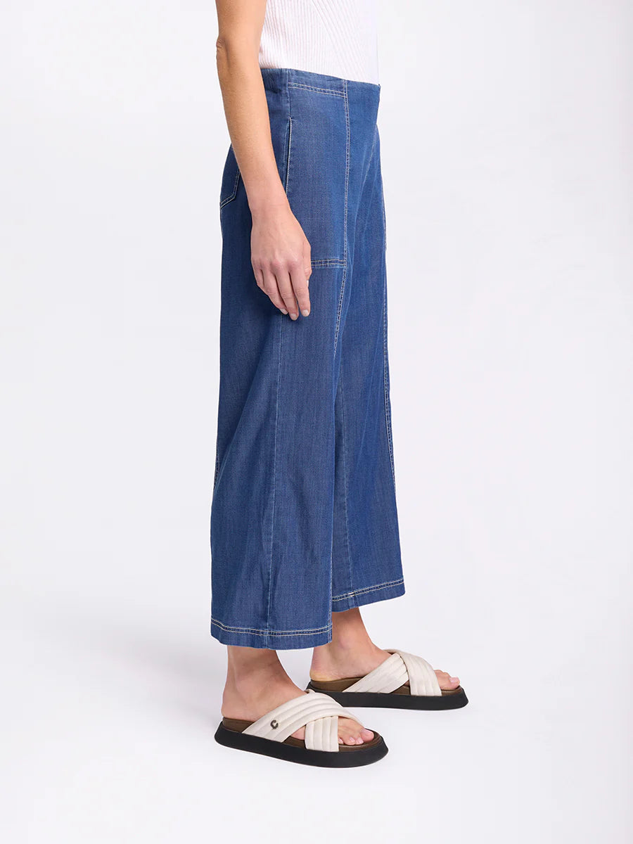 MARCO POLO 3/4 WIDE LEG DENIM - DENIM - THE VOGUE STORE