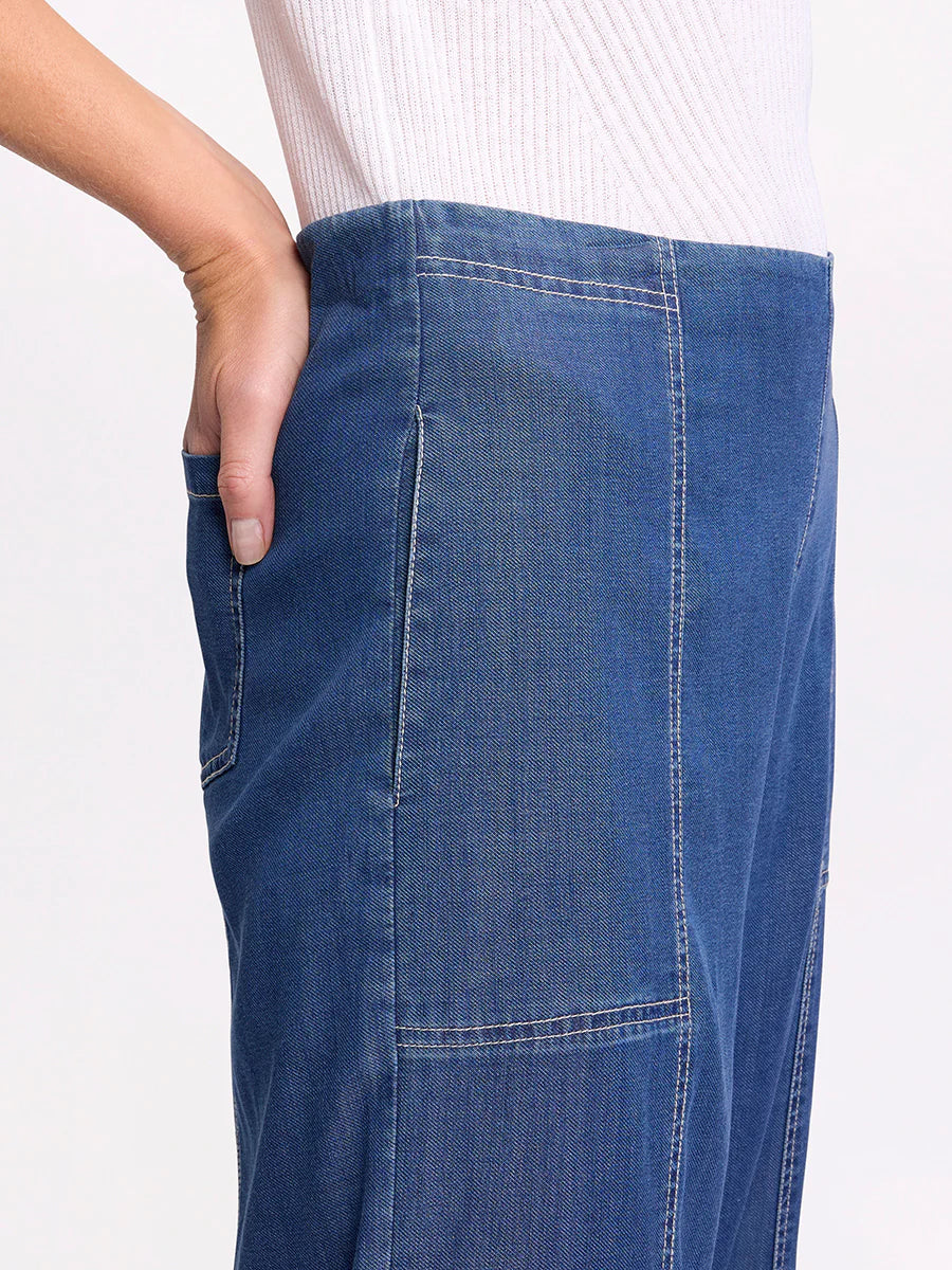 MARCO POLO 3/4 WIDE LEG DENIM - DENIM - THE VOGUE STORE