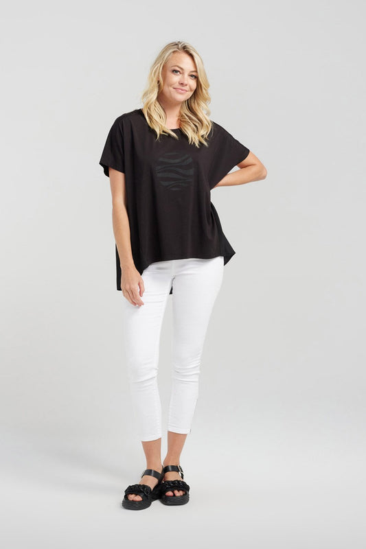 ZAFINA ALICE TOP - BLACK - THE VOGUE STORE