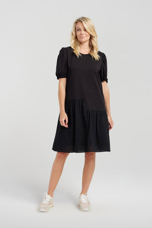 ZAFINA EVELYN DRESS - BLACK - THE VOGUE STORE