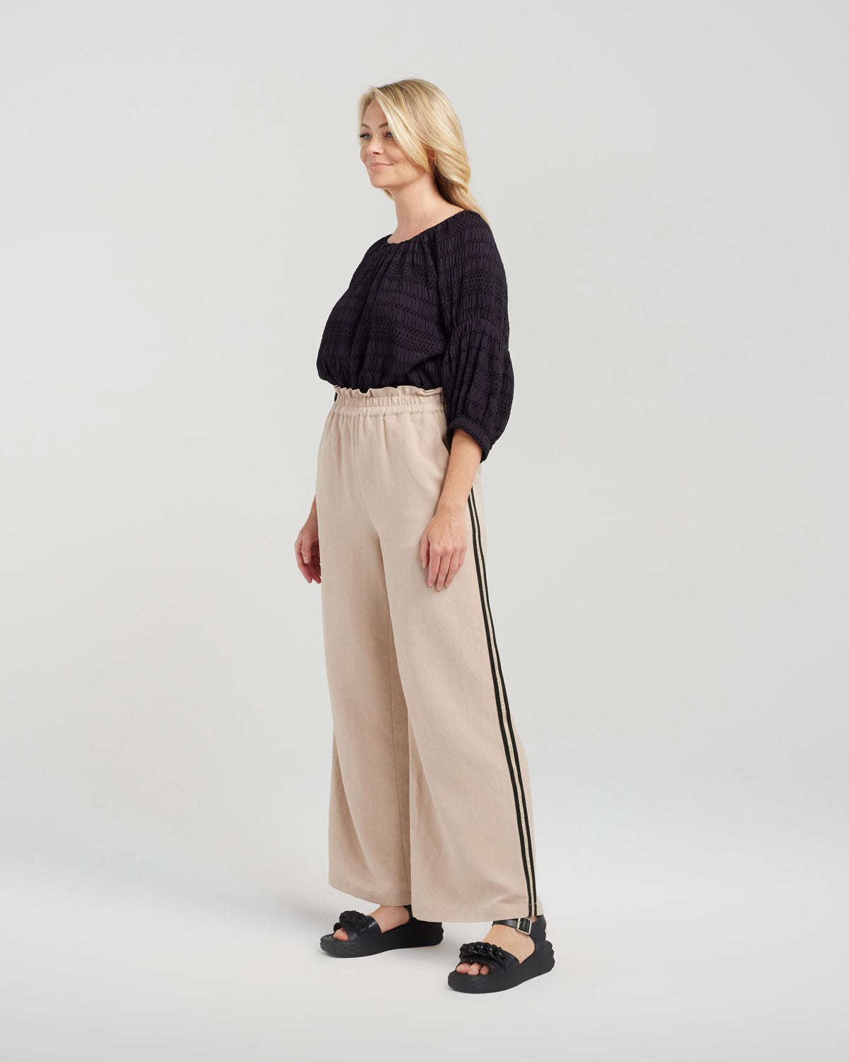 ZAFINA PETRA PANT - SAND - THE VOGUE STORE