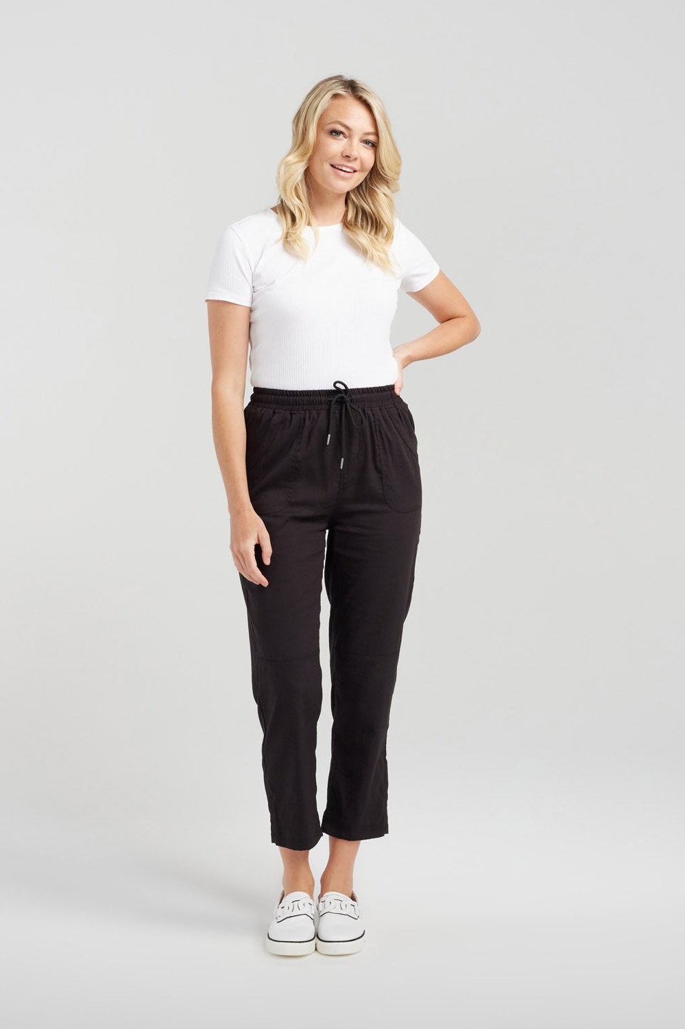 ZAFINA PAGE PANT - BLACK - THE VOGUE STORE