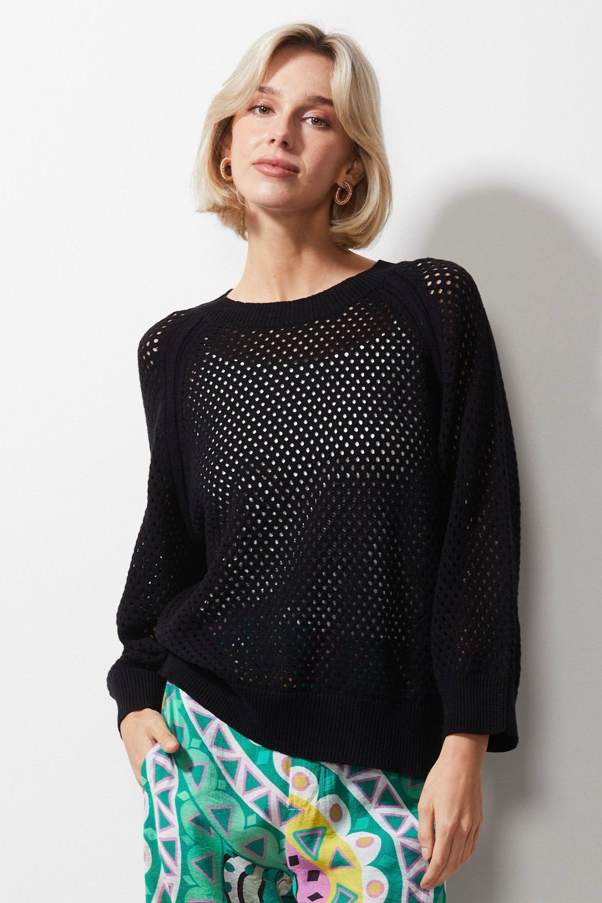 Z&P HOLEY TOP - BLACK - THE VOGUE STORE