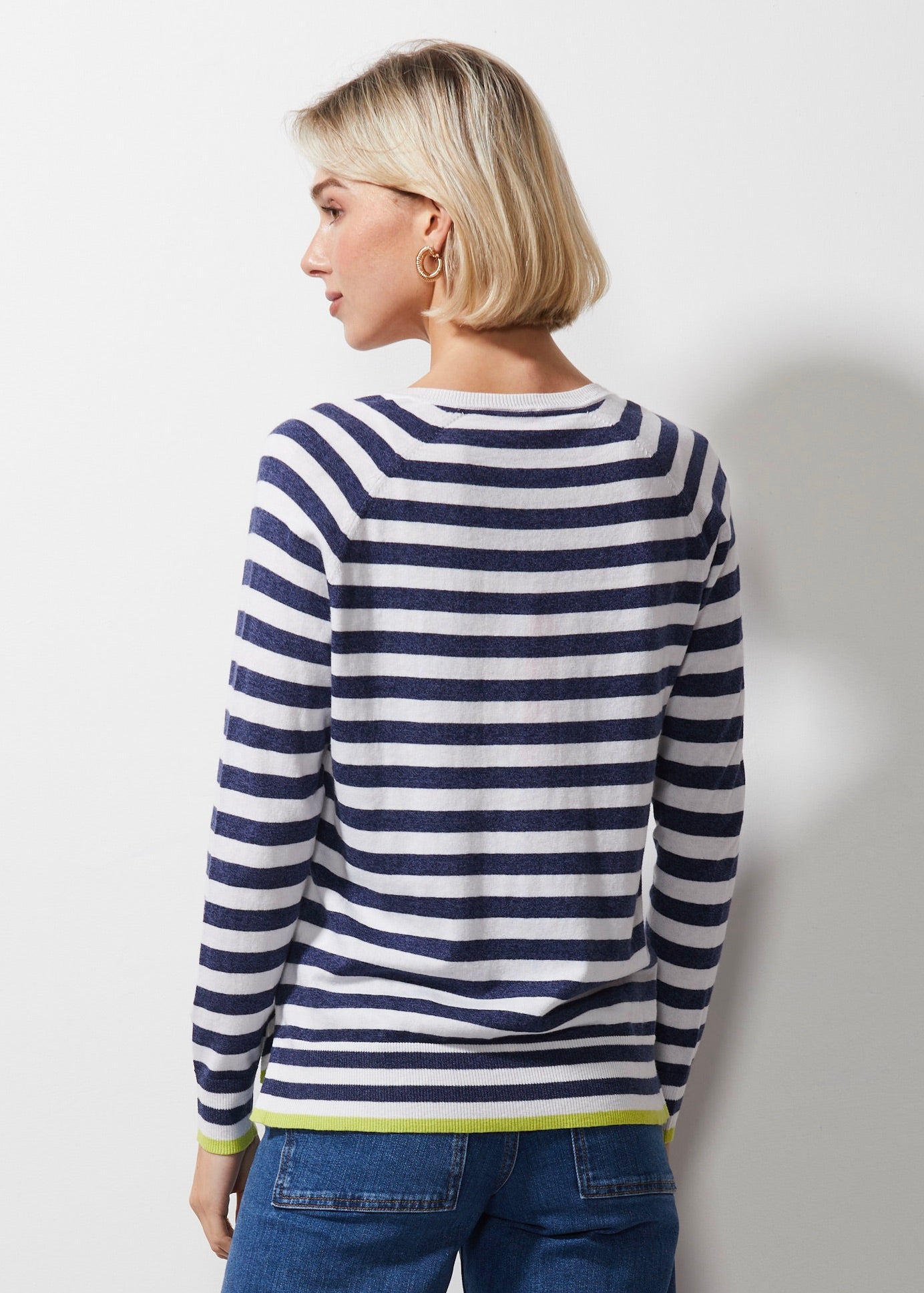 Z&P ESSENTIAL STRIPE V  - WHITE - THE VOGUE STORE