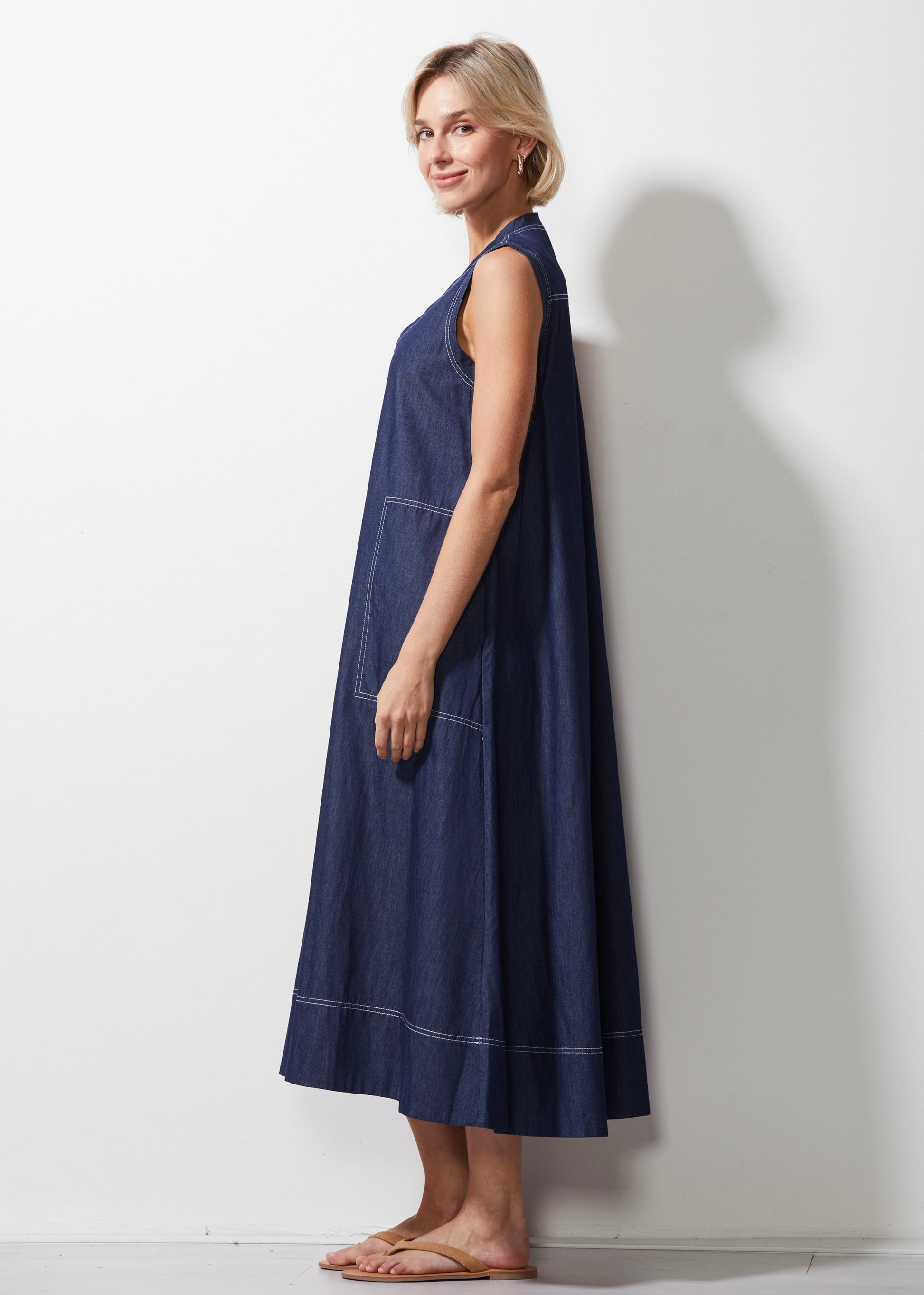 Z&P DENIM DRESS - DENIM - THE VOGUE STORE