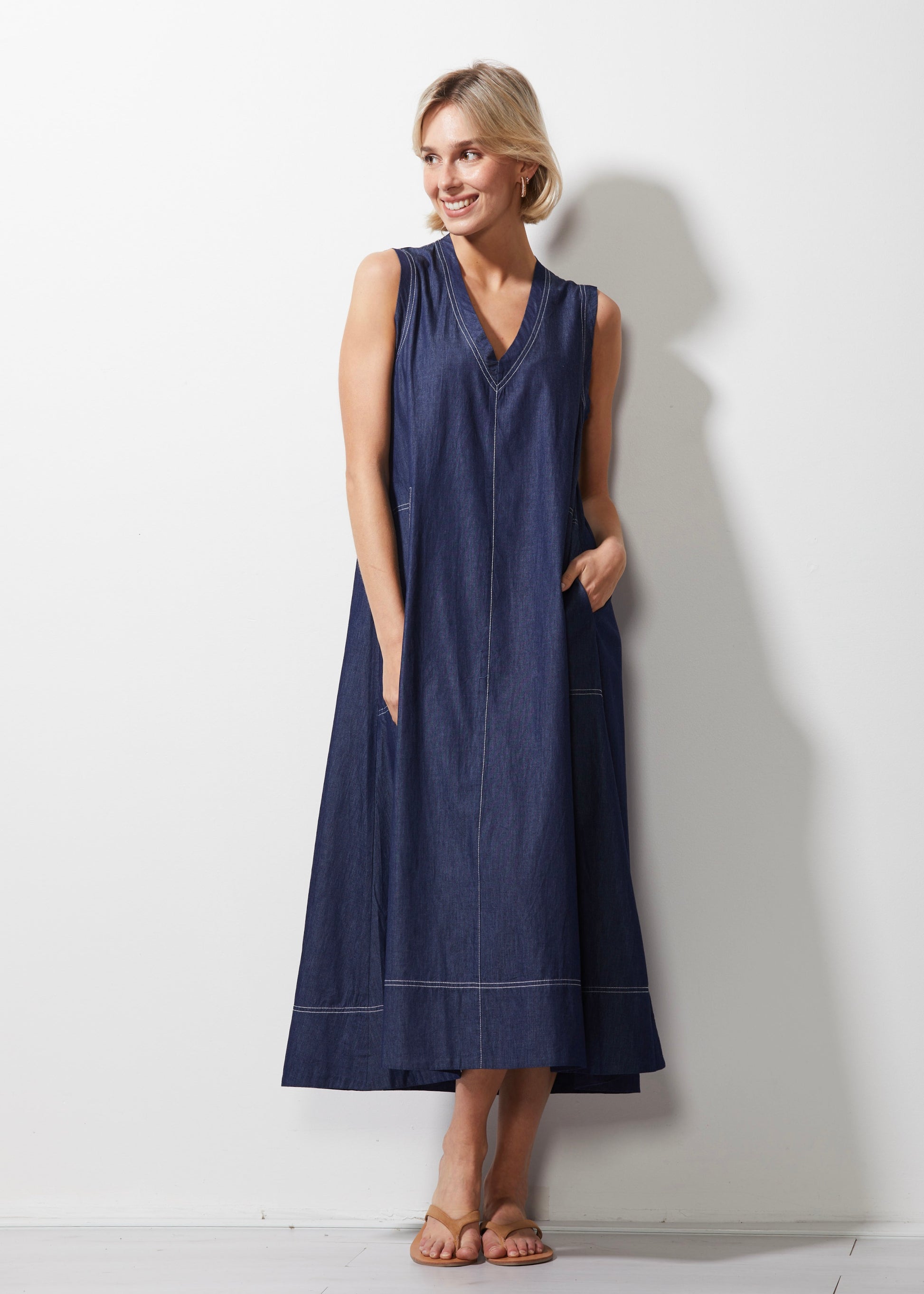 Z&P DENIM DRESS - DENIM - THE VOGUE STORE