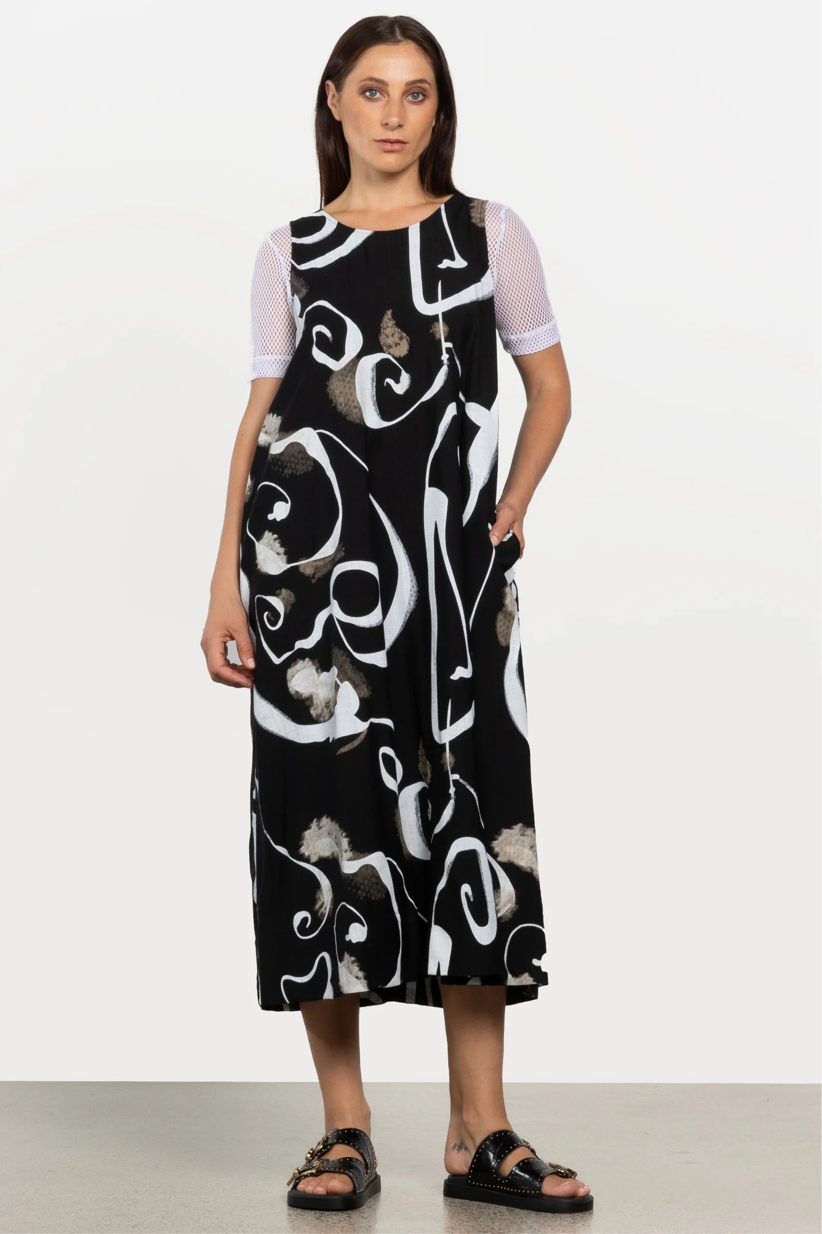 REPERTOIRE ALTO DRESS - PRINT B/W - THE VOGUE STORE