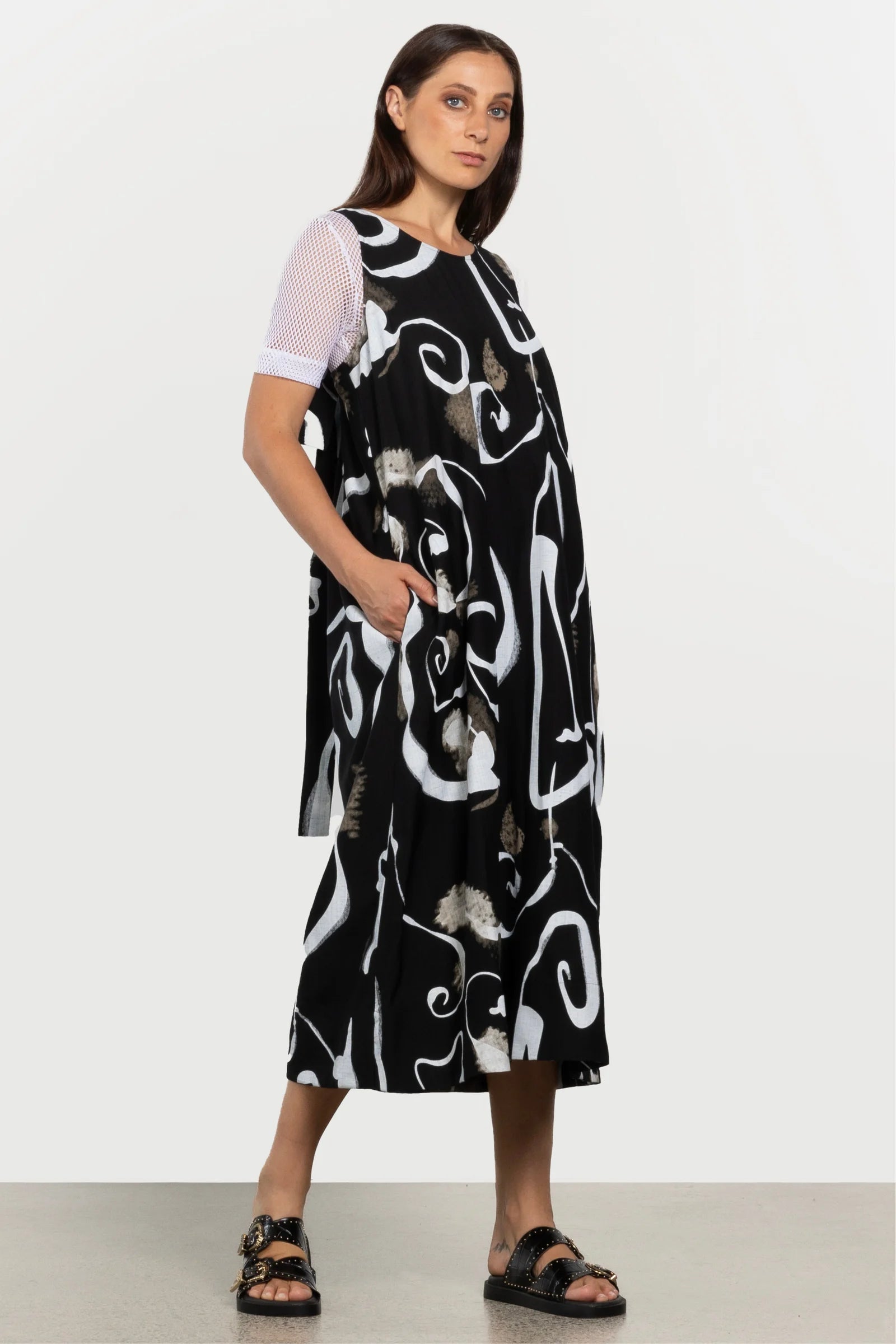 REPERTOIRE ALTO DRESS - PRINT B/W - THE VOGUE STORE