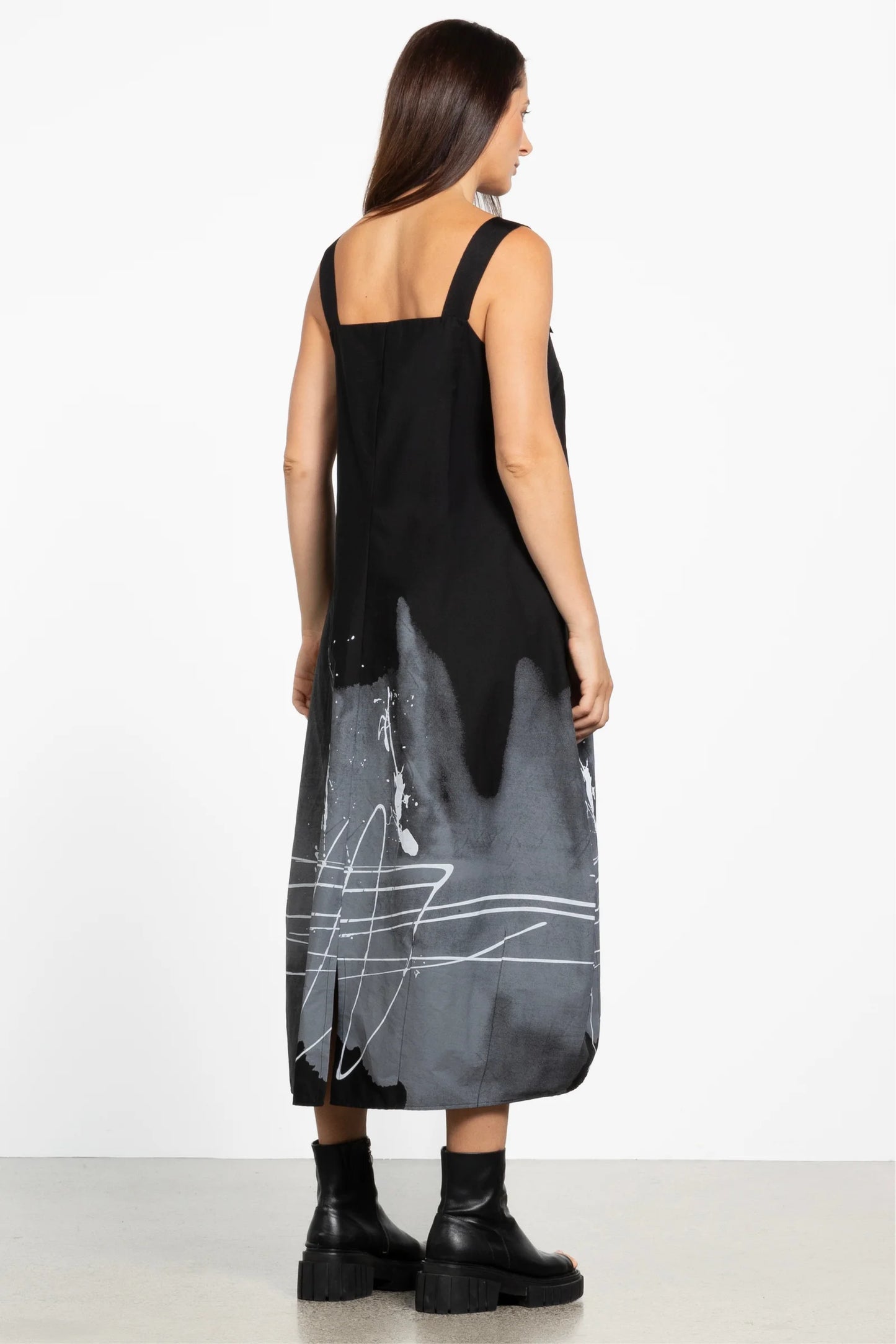 REPERTOIRE ARTIST DRESS - GREY PRINT - THE VOGUE STORE