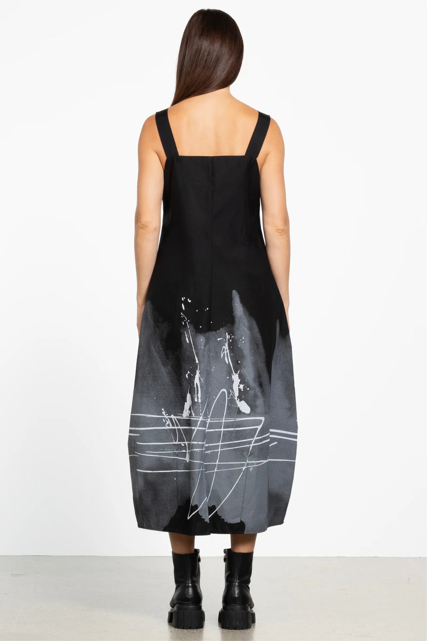 REPERTOIRE ARTIST DRESS - GREY PRINT - THE VOGUE STORE