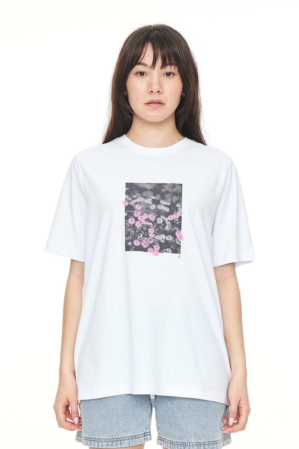 HUFFER RELAX TEE 220/FLOWER BED - WHITE - THE VOGUE STORE