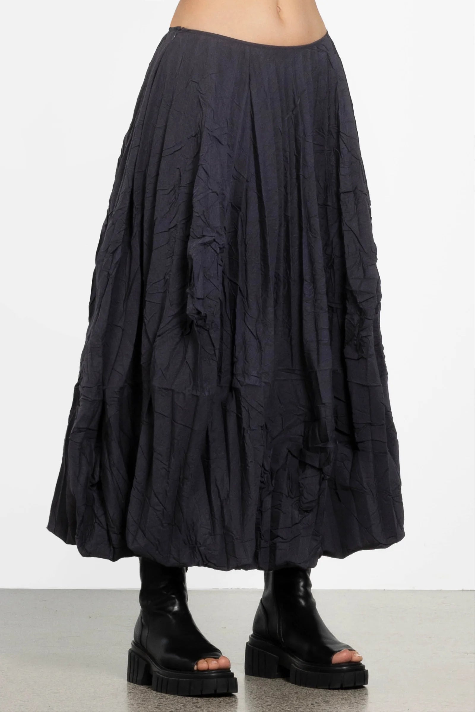 REPERTOIRE CHIKA PLEAT SKIRT - BLACK - THE VOGUE STORE