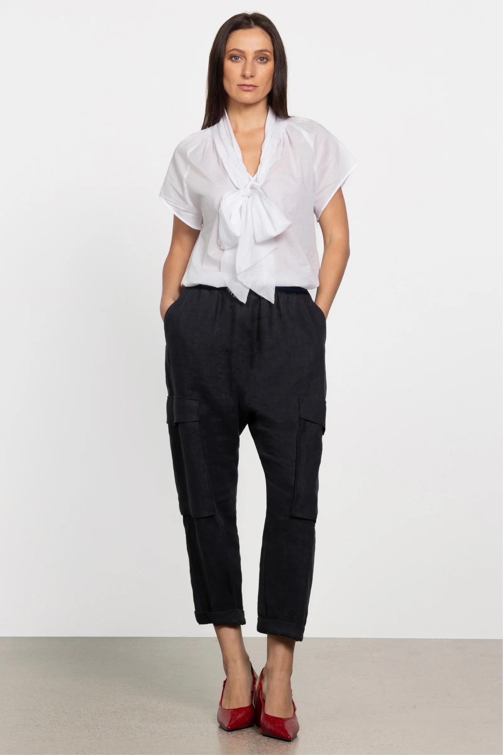 REPERTOIRE DAZZLE PANT - NAVY - THE VOGUE STORE