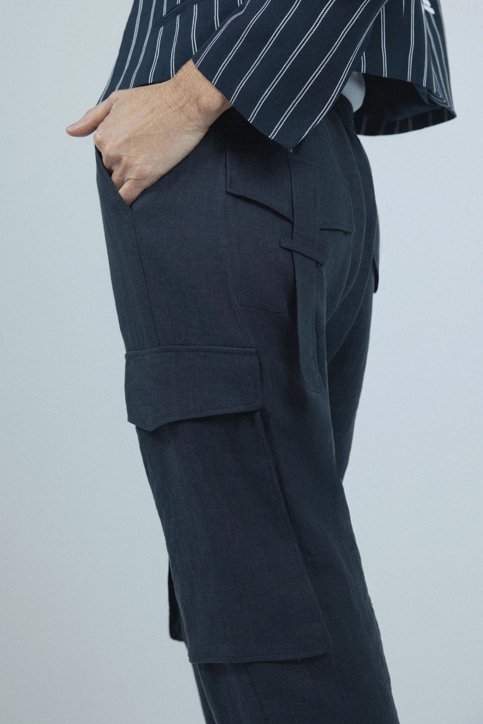 REPERTOIRE DAZZLE PANT - NAVY - THE VOGUE STORE