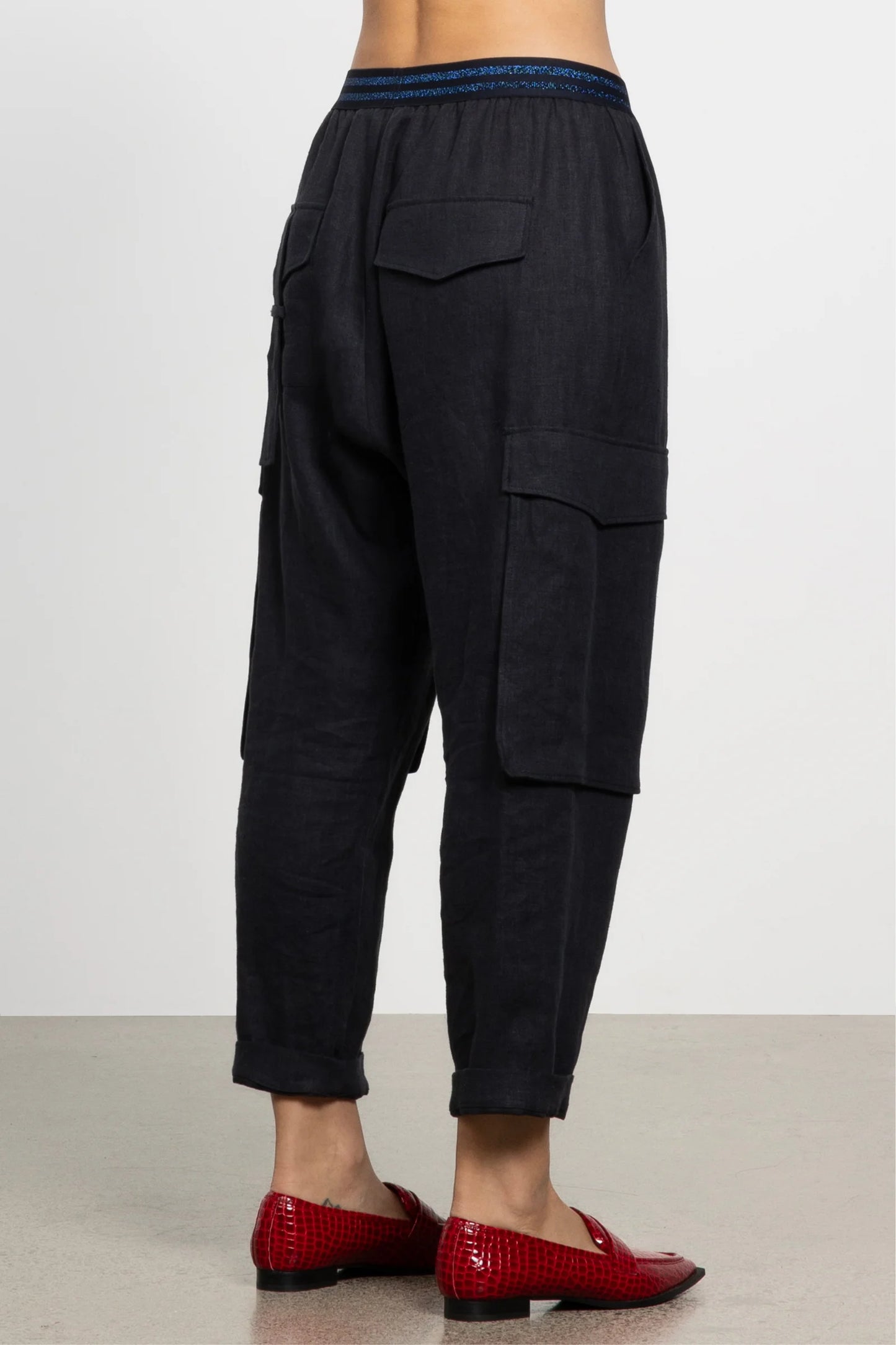 REPERTOIRE DAZZLE PANT - NAVY - THE VOGUE STORE